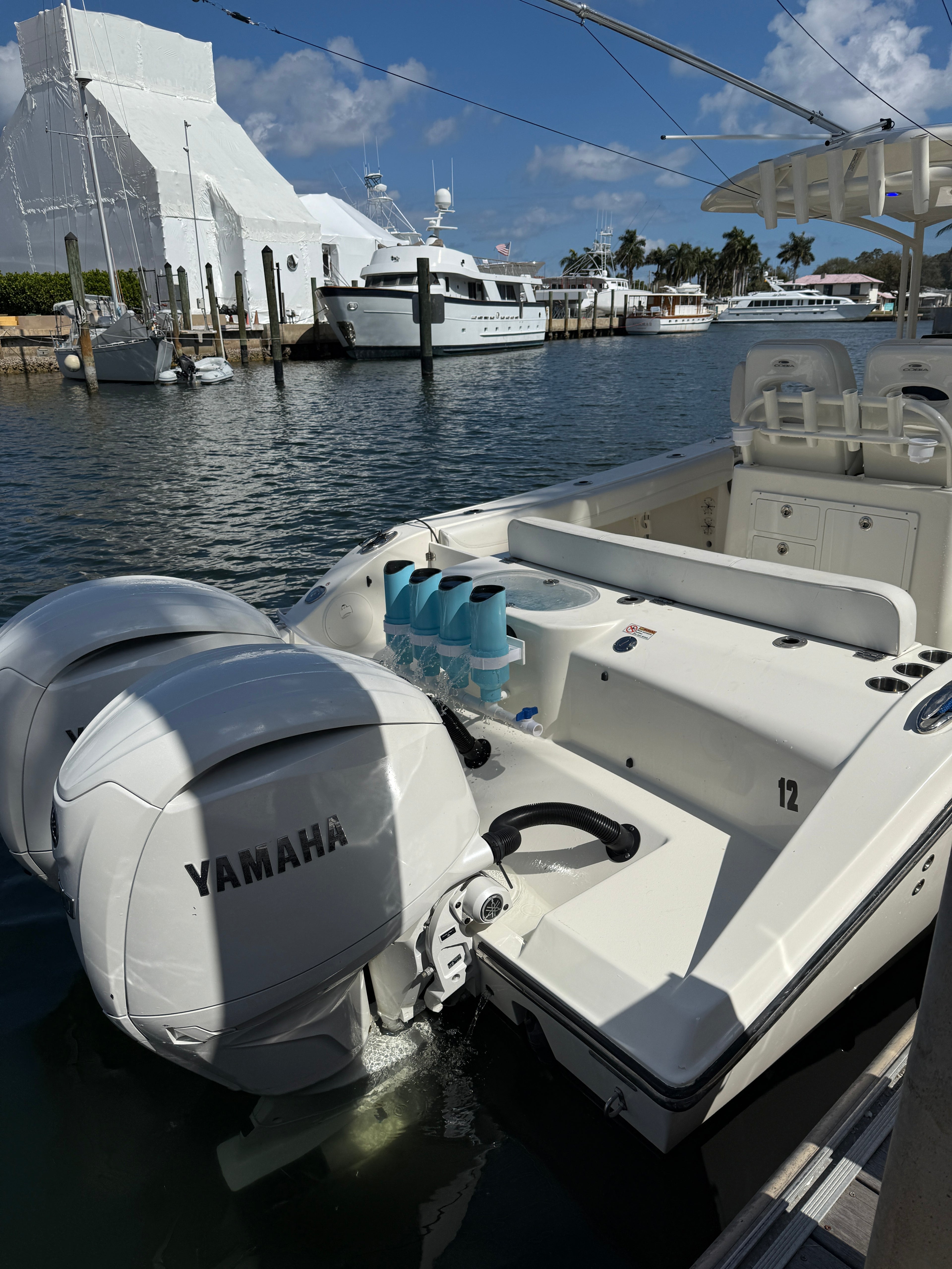 4" and 3" Transom Mounted Live Bait Tubes