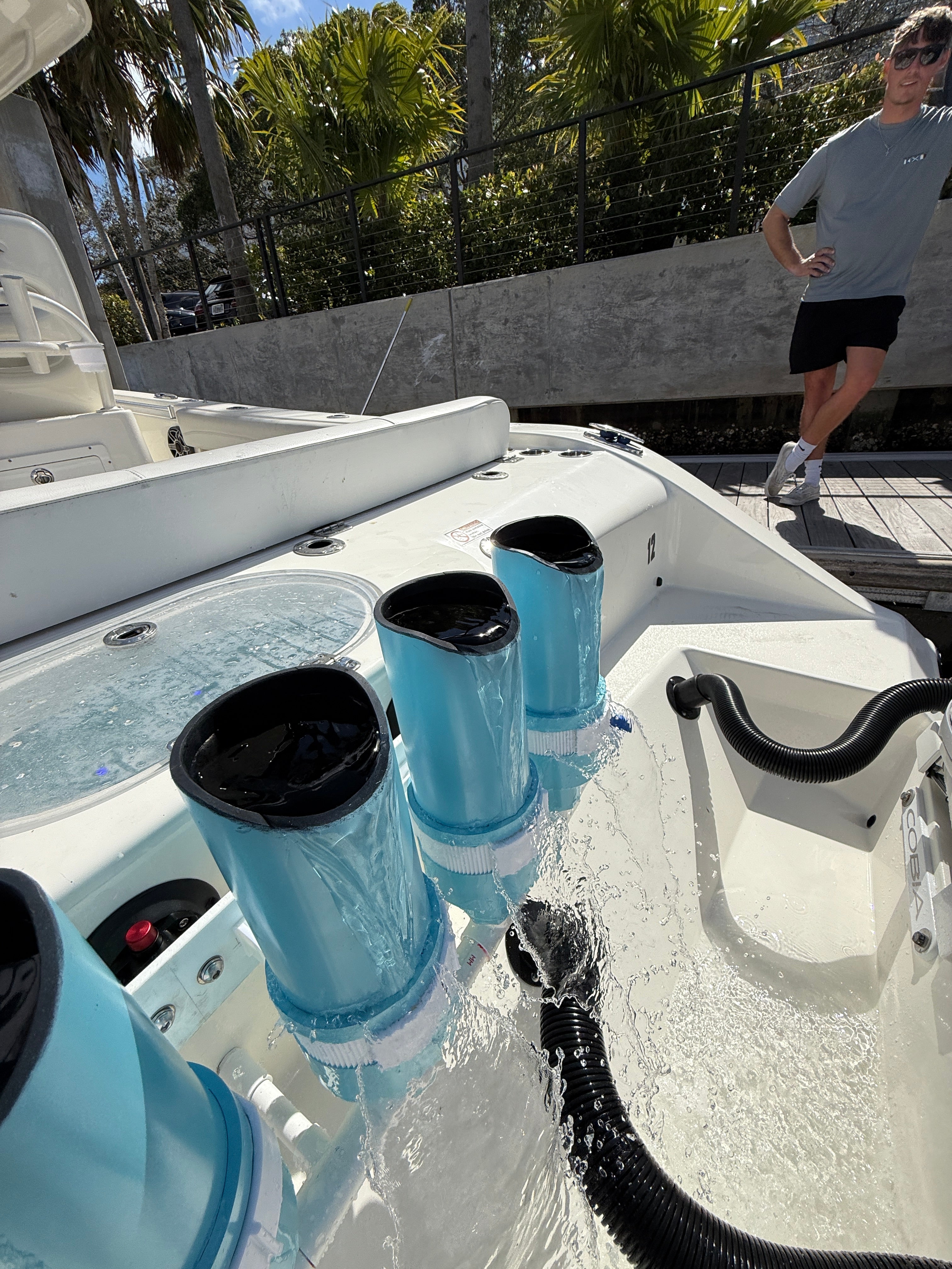 4" and 3" Transom Mounted Live Bait Tubes