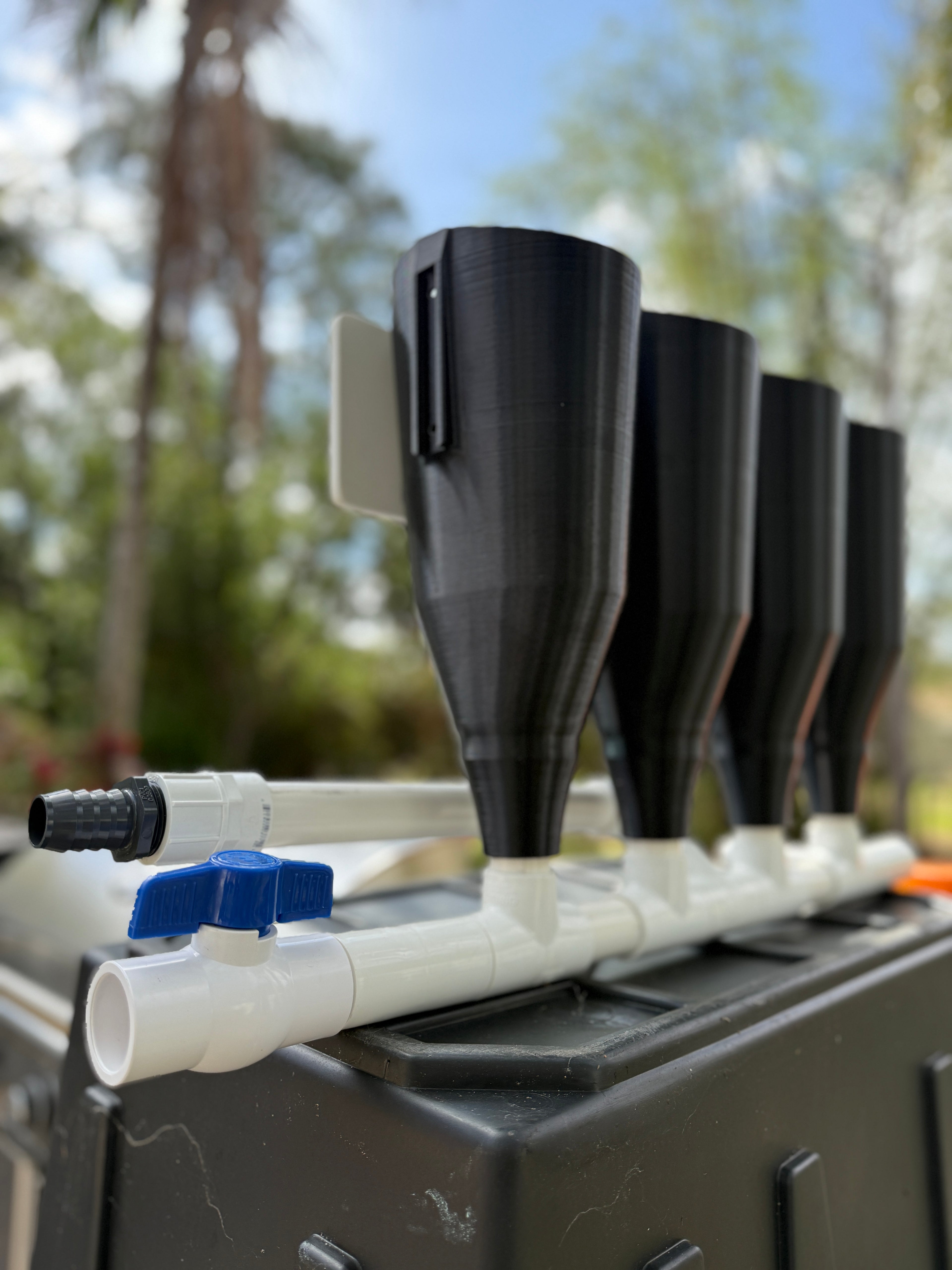 6" Large Durable Lightweight Transom Mounted Bait Tubes