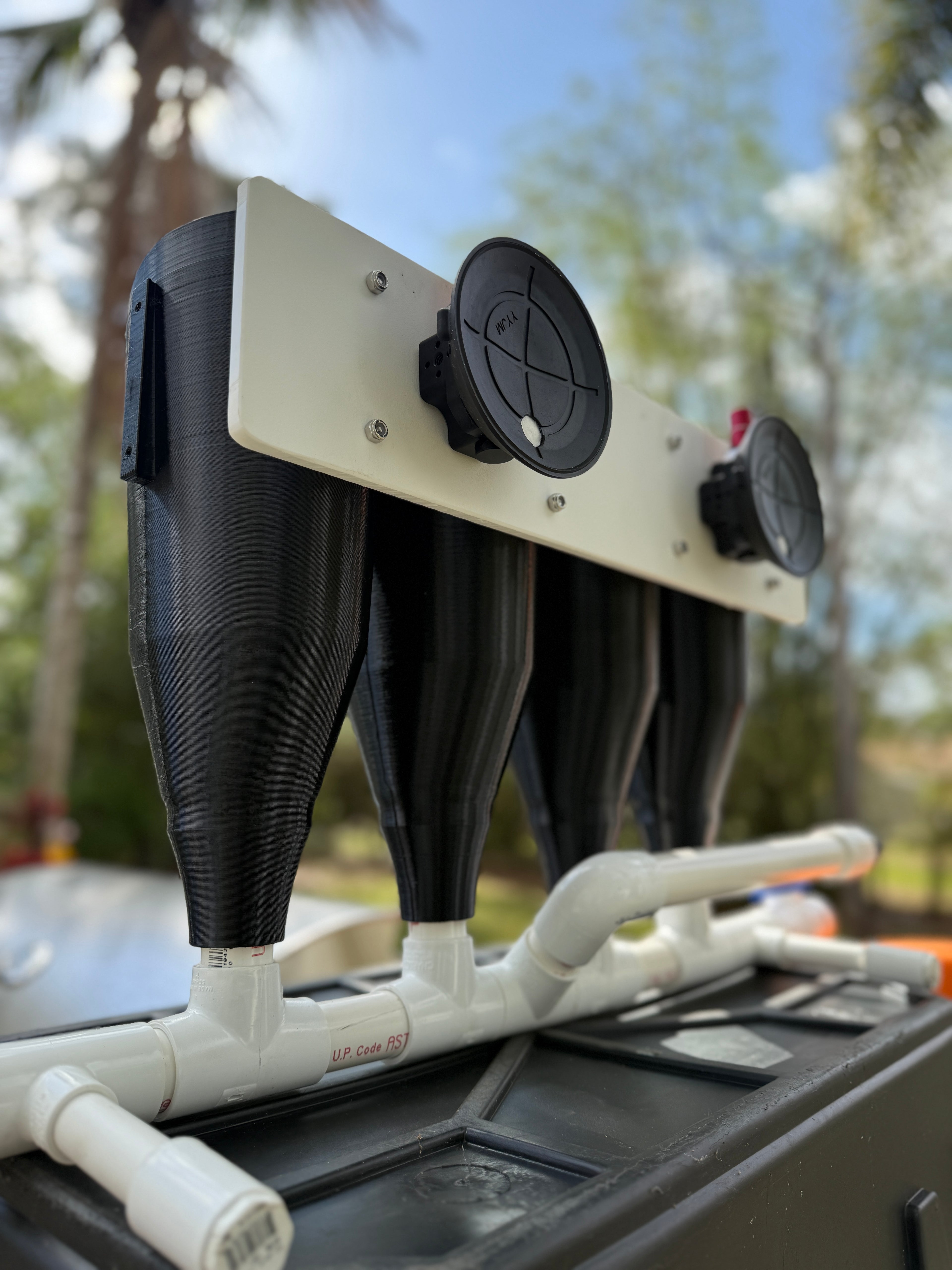 6" Large Durable Lightweight Transom Mounted Bait Tubes