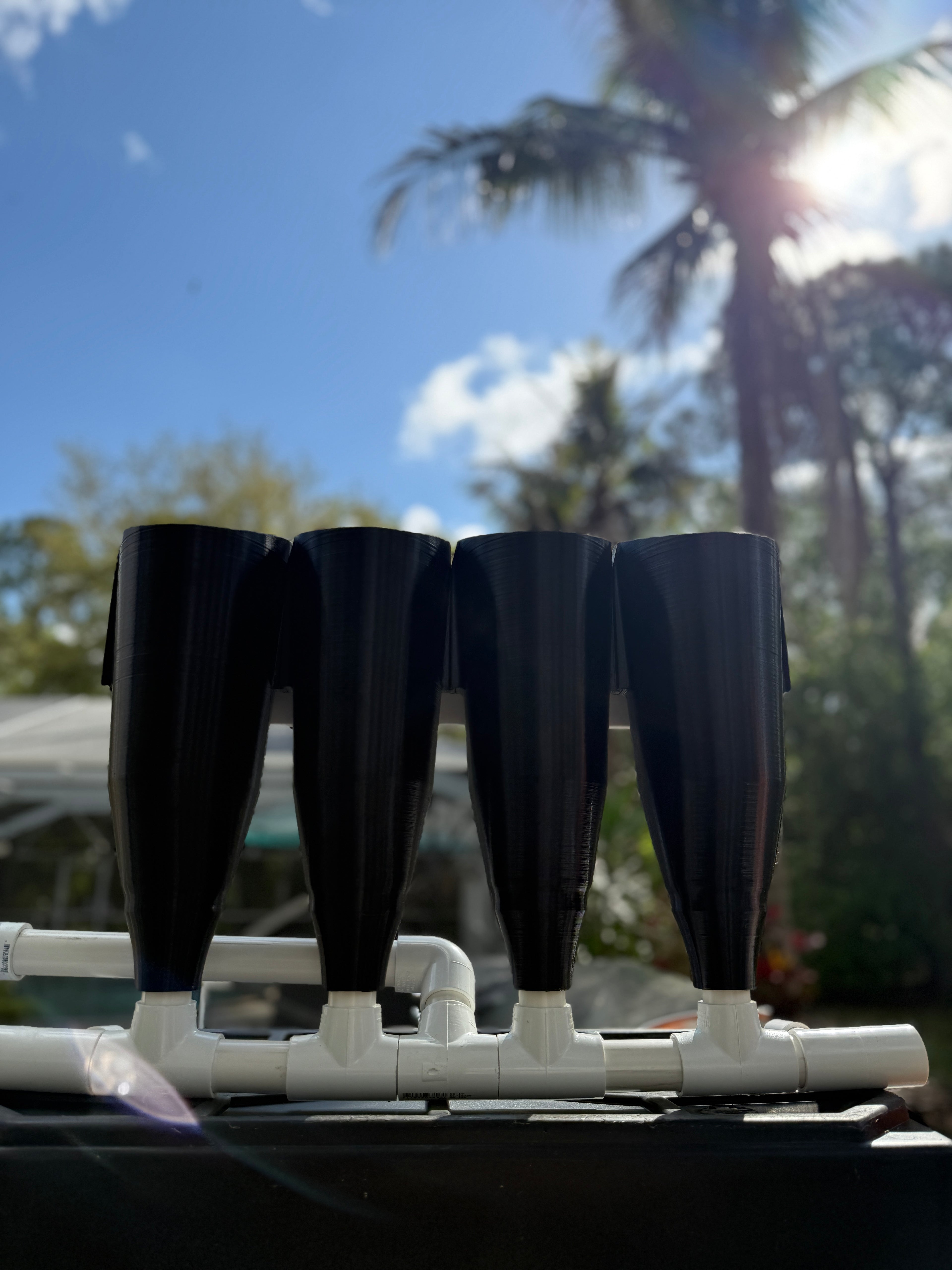 6" Large Durable Lightweight Transom Mounted Bait Tubes